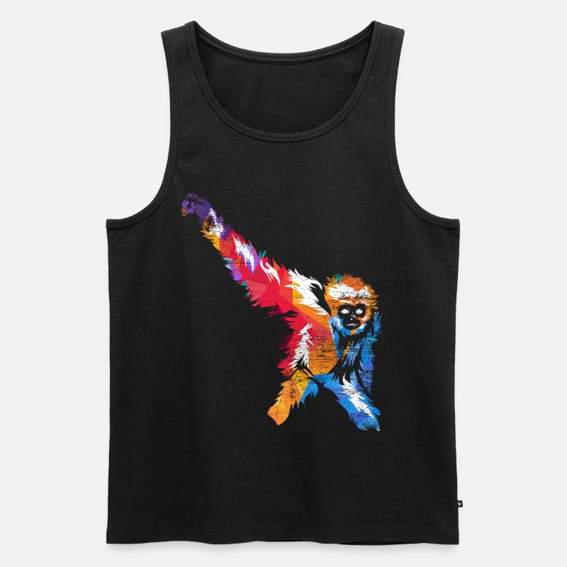 Gibbon Geschenk - Männer Premium Bio Tank Top - Schwarz