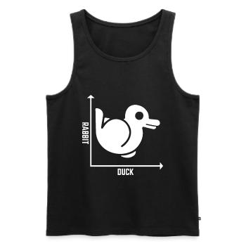 Rabbit Duck Graph Math Pun Schüler Lehrer Ostern - Männer Premium Bio Tank Top - Schwarz - Vorne - AI Model Male 178 light (178cm)
