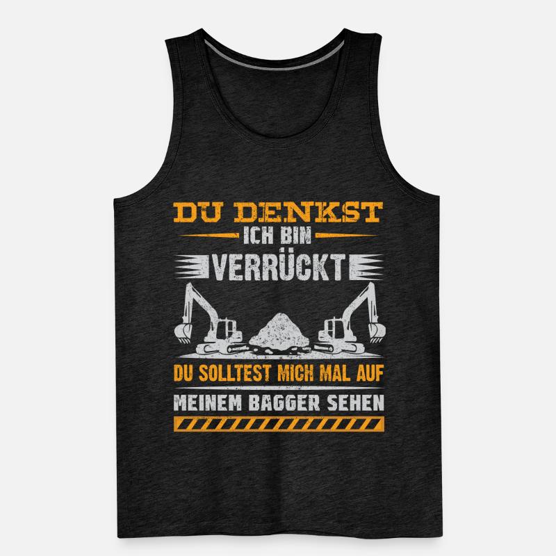Lustiges Baggerfahrer Bagger Baggerführer baggern Männer Premium Bio Tank Top