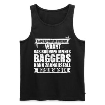 Lustiges Baggerfahrer Bagger Baggerführer baggern - Männer Premium Bio Tank Top - Schwarz - Vorne - Michal (187cm)