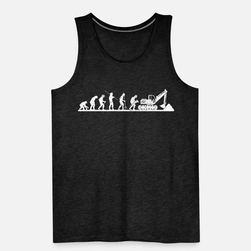 Lustiges Baggerfahrer Bagger Evolution baggern Männer Premium Bio Tank Top