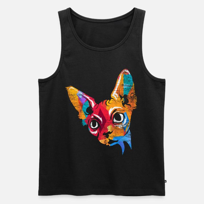 Sphynx Geschenk - Männer Premium Bio Tank Top - Schwarz