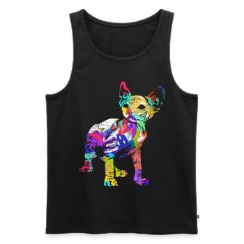 Cadeau Sphynx - Débardeur bio Premium Homme - noir - Devant - Michal (187cm)