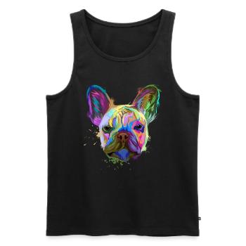 Cadeau de bouledogue français Bouledogue français - Débardeur bio Premium Homme - noir - Devant - Michal (187cm)