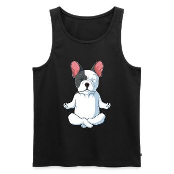 Cadeau de bouledogue français Bouledogue français - Débardeur bio Premium Homme - noir - Devant - Michal (187cm)