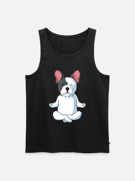 Fransk Bulldog Fransk Bulldog gave - Herre Premium økologisk tanktop - sort