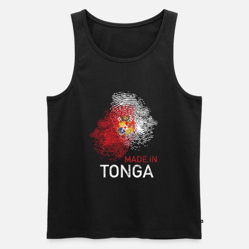 Tonga - Männer Premium Bio Tank Top - Schwarz