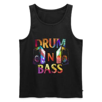Cadeau Drum n Bass - Débardeur bio Premium Homme - noir - Devant - Michal (187cm)