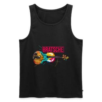 Viola Gift - Men's Premium Organic Tank Top - black - Front - AI Model Male 178 light (178cm)