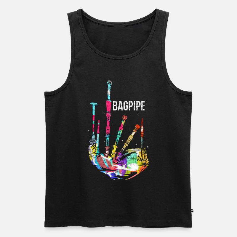 Dudelsack Geschenk - Männer Premium Bio Tank Top - Schwarz