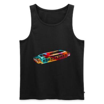 Cadeau Harmonica - Débardeur bio Premium Homme - noir - Devant - Michal (187cm)