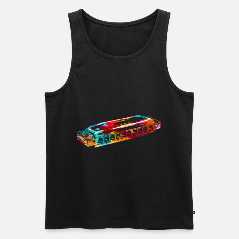 Harmonica gift - Men's Premium Organic Tank Top - black