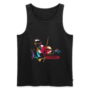 Viola Gift - Men's Premium Organic Tank Top - black - Front - AI Model Male 178 light (178cm)