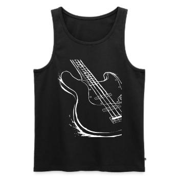 Gitarre Musiker Geschenkidee für Gitarristen - Männer Premium Bio Tank Top - Schwarz - Vorne - Michal (187cm)