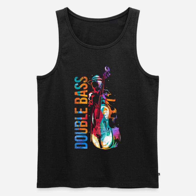 Kontrabass Geschenk - Männer Premium Bio Tank Top - Schwarz