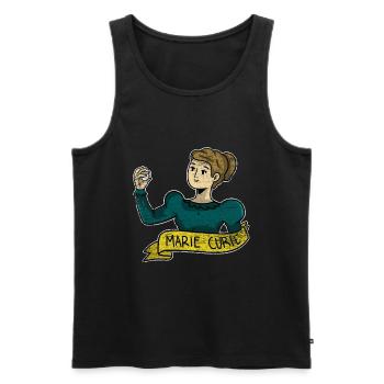 Marie Curie Physicist Gift - Men's Premium Organic Tank Top - black - Front - Michal (187cm)