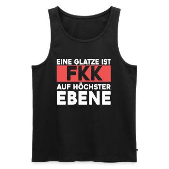 A Bald is nudist at the highest level | saying - Men's Premium Organic Tank Top - black - Front - Michal (187cm)