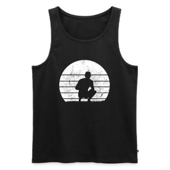 Russia Design Russia USSR Gift - Débardeur bio Premium Homme - noir - Devant - AI Model Male 178 light (178cm)