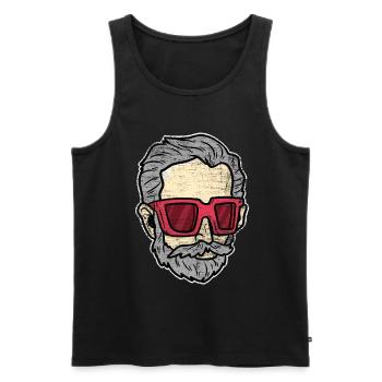 Pyotr Tchaikovsky composer - Men's Premium Organic Tank Top - black - Front - AI Model Male 178 light (178cm)