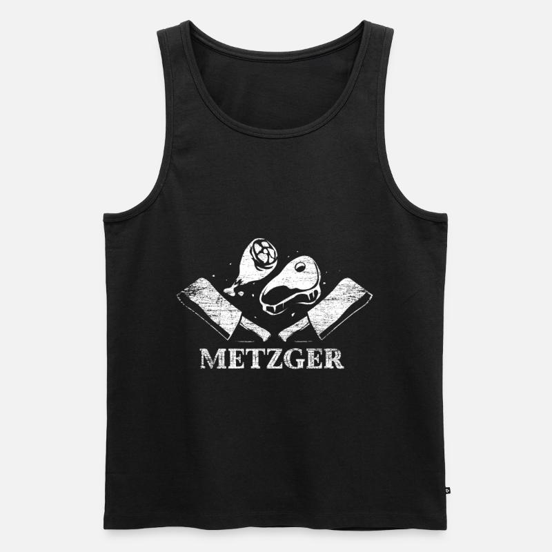 Metzger Geschenk - Männer Premium Bio Tank Top - Schwarz