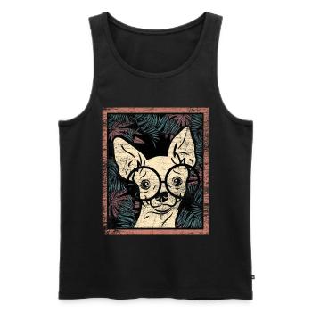 Cadeau Chihuahua - Débardeur bio Premium Homme - noir - Devant - Michal (187cm)