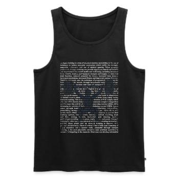 Cadeau de musculation - Débardeur bio Premium Homme - noir - Devant - AI Model Male 178 light (178cm)