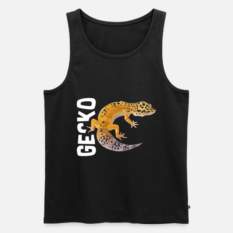 Gecko - Männer Premium Bio Tank Top - Schwarz