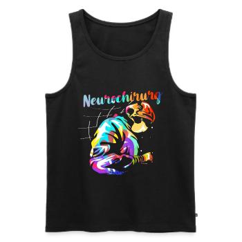 Neurochirurgin Doktor Geschenk - Männer Premium Bio Tank Top - Schwarz - Vorne - Michal (187cm)