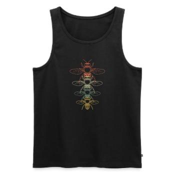 Retro Imker Bienen Geschenk - Männer Premium Bio Tank Top - Schwarz - Vorne - AI Model Male 178 light (178cm)
