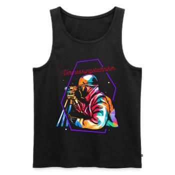 Vermessungstechniker - Männer Premium Bio Tank Top - Schwarz - Vorne - AI Model Male 178 light (178cm)
