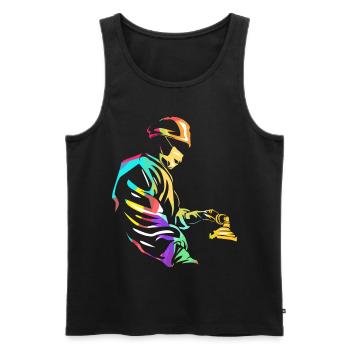Anesthetist anesthesia gift - Men's Premium Organic Tank Top - black - Front - AI Model Male 178 light (178cm)