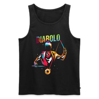 Diablo Yoyo - Débardeur bio Premium Homme - noir - Devant - AI Model Male 178 light (178cm)