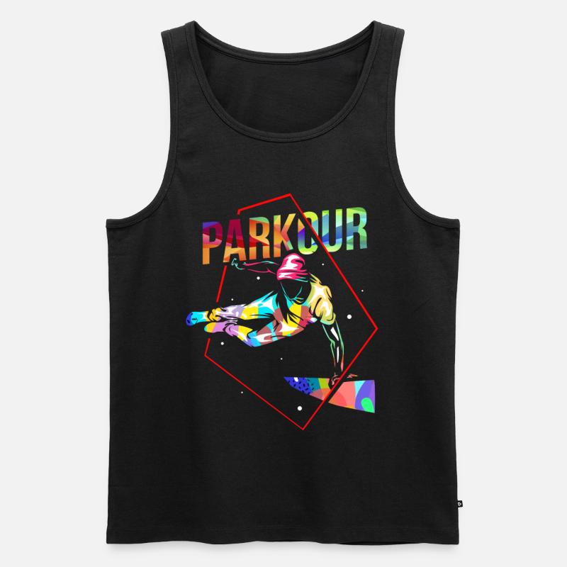 Parkour Geschenk - Männer Premium Bio Tank Top - Schwarz