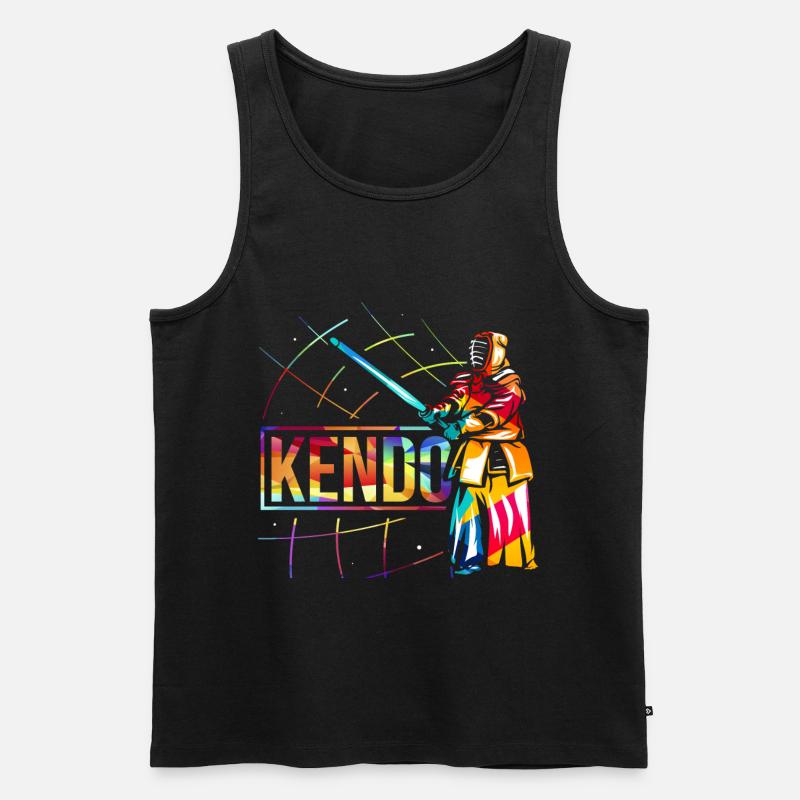 Kendo Geschenk - Männer Premium Bio Tank Top - Schwarz