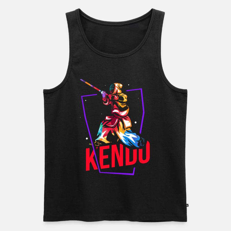 Kendo - Männer Premium Bio Tank Top - Schwarz