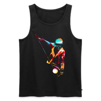 diabolo - Débardeur bio Premium Homme - noir - Devant - AI Model Male 178 light (178cm)