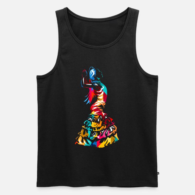 Flamenco - Männer Premium Bio Tank Top - Schwarz