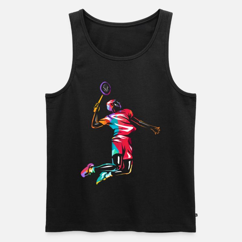 Badminton - Männer Premium Bio Tank Top - Schwarz