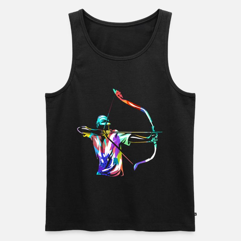 Bogenschießen - Männer Premium Bio Tank Top - Schwarz