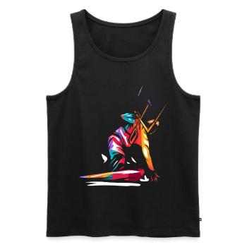 kitesurfing - Débardeur bio Premium Homme - noir - Devant - AI Model Male 178 light (178cm)