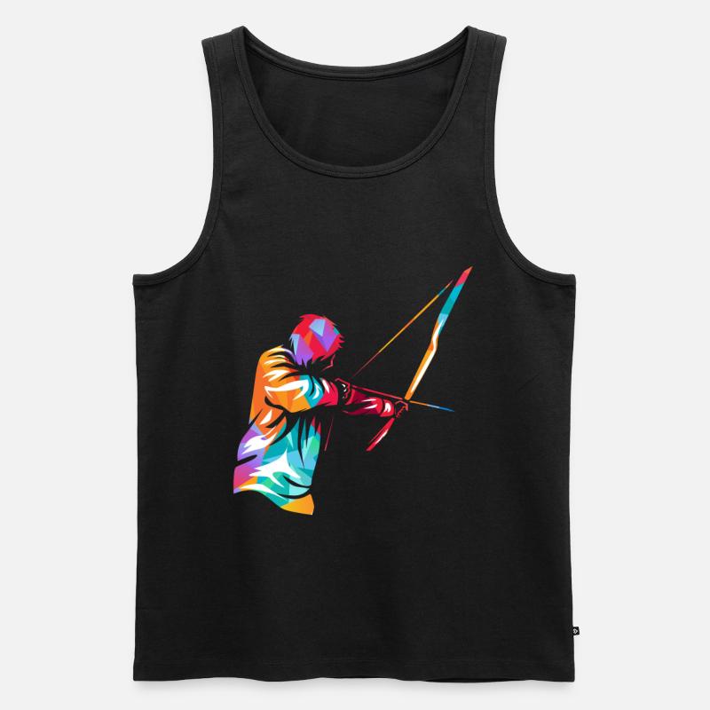 Bogenschießen - Männer Premium Bio Tank Top - Schwarz