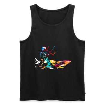 kitesurfing - Débardeur bio Premium Homme - noir - Devant - AI Model Male 178 light (178cm)