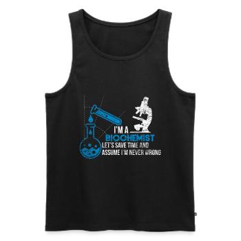 Biochemist biochemistry - Men's Premium Organic Tank Top - black - Front - AI Model Male 178 light (178cm)