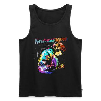 Neurosurgeon doctor - Men's Premium Organic Tank Top - black - Front - Michal (187cm)