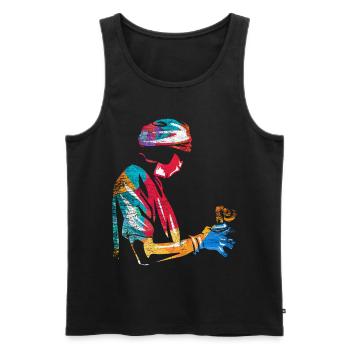 anesthetist - Men's Premium Organic Tank Top - black - Front - AI Model Male 178 light (178cm)