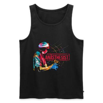 Anesthetist gift - Men's Premium Organic Tank Top - black - Front - AI Model Male 178 light (178cm)