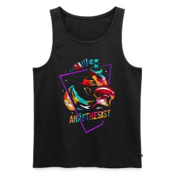 Anesthetist Anesthesia - Men's Premium Organic Tank Top - black - Front - AI Model Male 178 light (178cm)