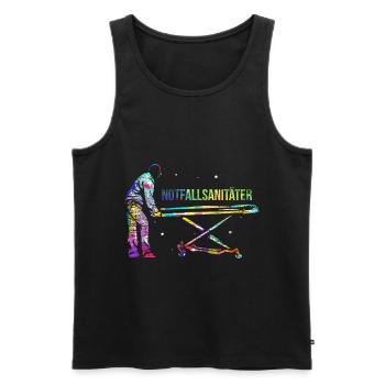 Emergency Paramedic Gift - Men's Premium Organic Tank Top - black - Front - Michal (187cm)