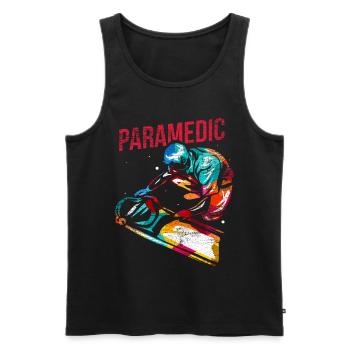 Paramedic Gift - Men's Premium Organic Tank Top - black - Front - Michal (187cm)