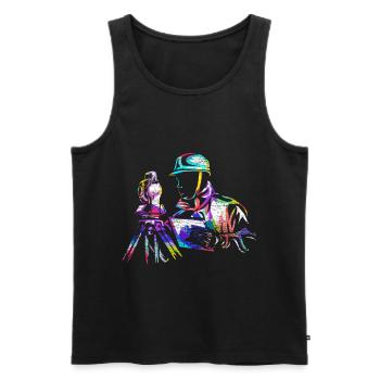Vermessungstechniker - Männer Premium Bio Tank Top - Schwarz - Vorne - AI Model Male 178 light (178cm)